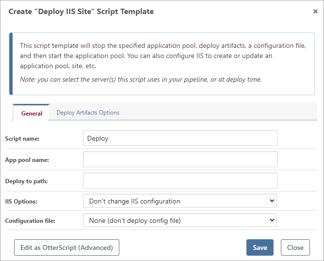 Create Script Template