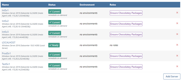 Remediated Servers