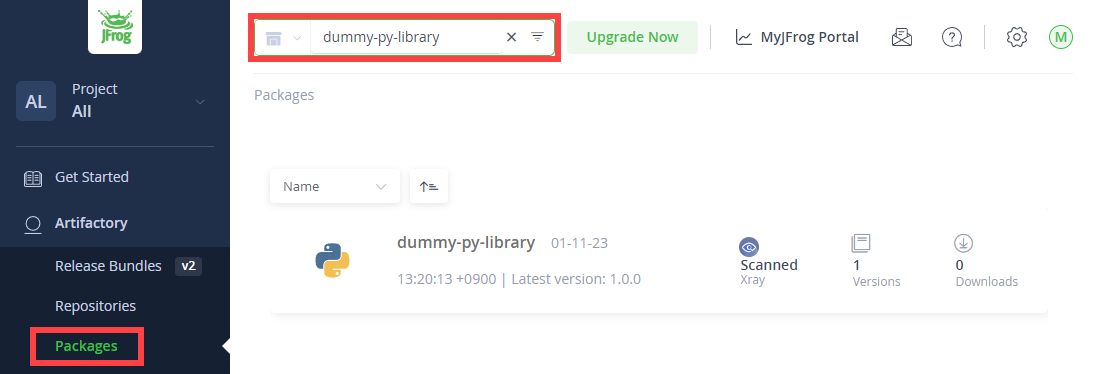 Jfrog Search