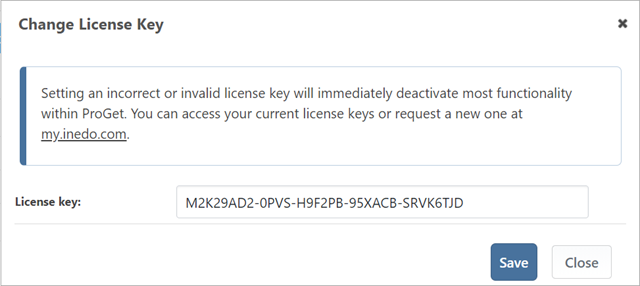 Change License Key