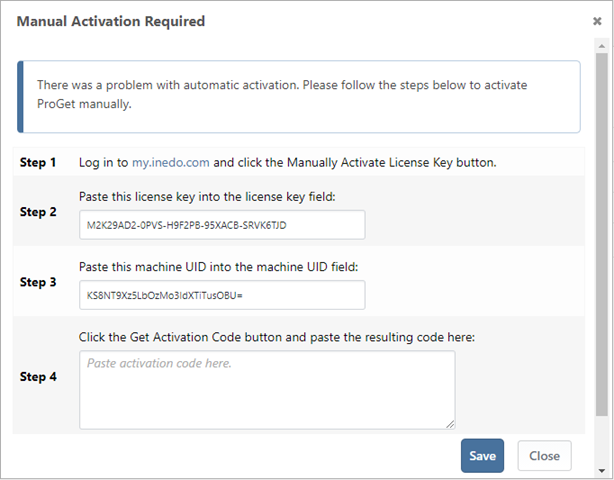 Manual Activation