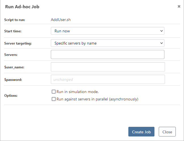Ad-Hoc Job