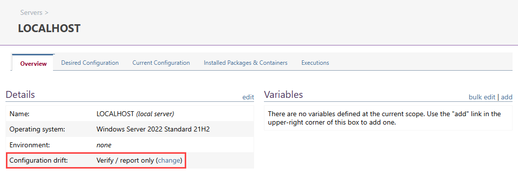 Server Configuration Drift
