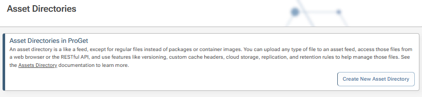 Create Asset Directory