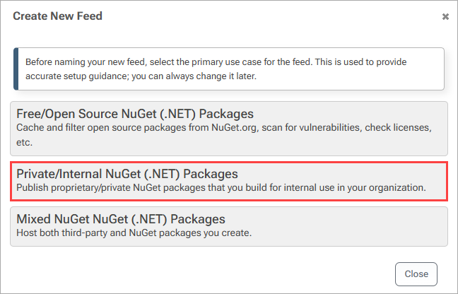 Create Private Feed