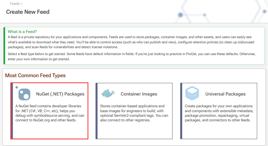 Create NuGet Feed