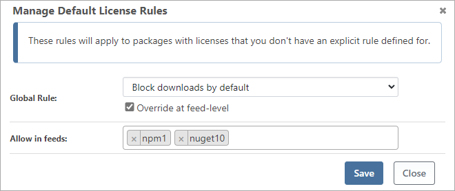 Default Licensing Rule