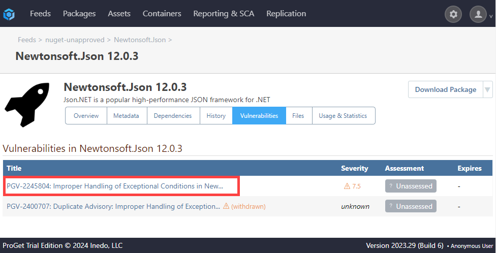 Package Vulnerabilities