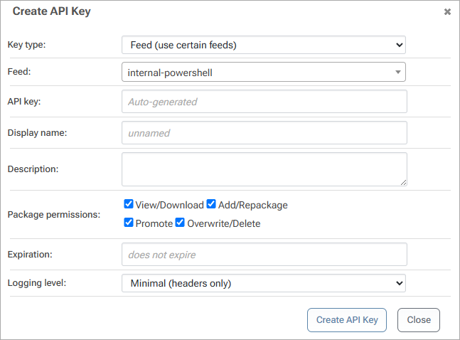 Create API Key