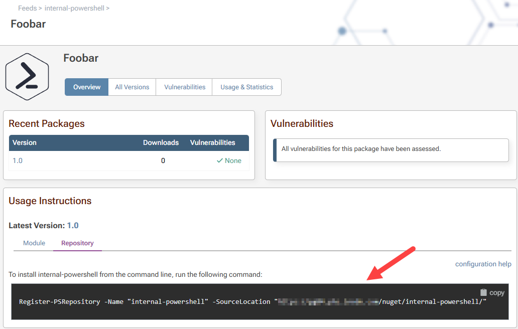 Register PowerShell Feed