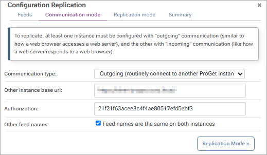 Configure Replication