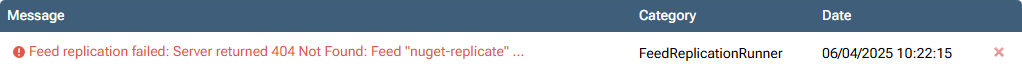 Replication Error