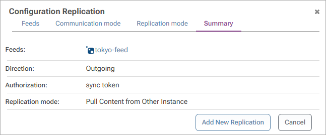 Outgoing Feed Summary