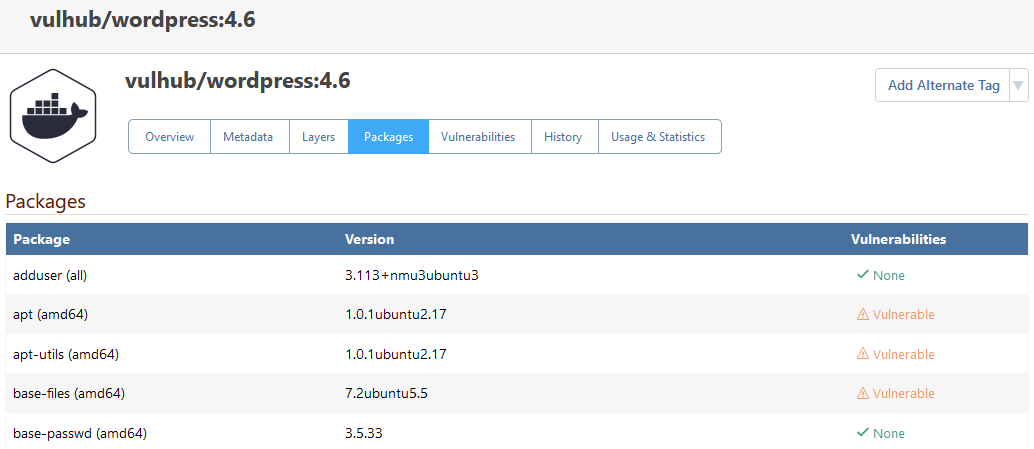 Container Vulnerabilities
