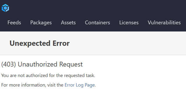 ProGet displaying an unexpected error saying the user does not have access.