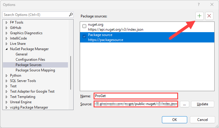 Configure ProGet Source