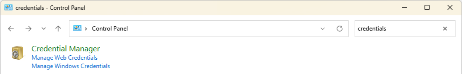 Credentials Search
